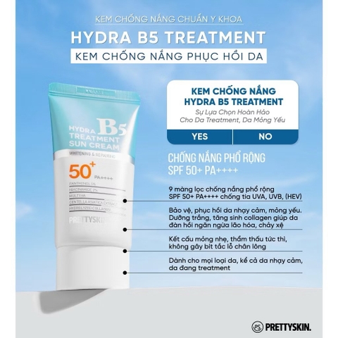 Kem Chống Nắng Pretty Skin B5 SPF50+PA++++ 50ml