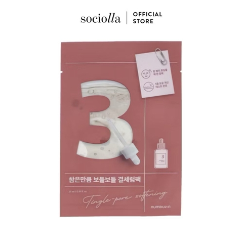 Mặt nạ giấy thu nhỏ lỗ chân lông Numbuzin No.3 Tingle-Pore Softening Sheet