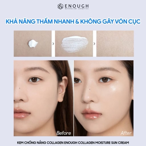 Kem chống nắng Collagen Enough Moisture Sun Cream SPF50+PA++++ 50g