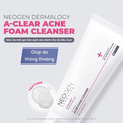 Sữa rửa mặt Neogen làm sạch sâu, hỗ trợ giảm mụn 150ml