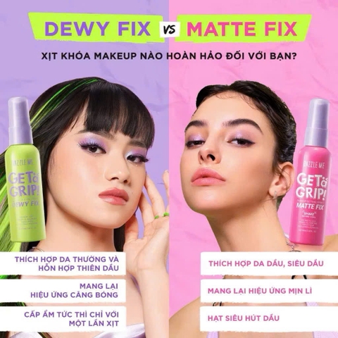 Xịt Khoáng Khoá Nền Dazzleme Geta Grip 60ml