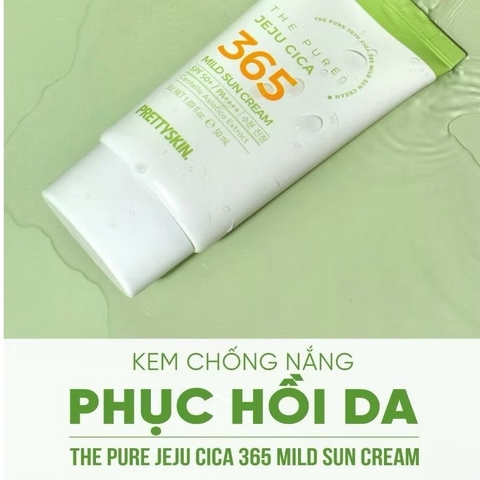 Kem Chống Nắng Pretty Skin The Pure Jeju Cica 50ml