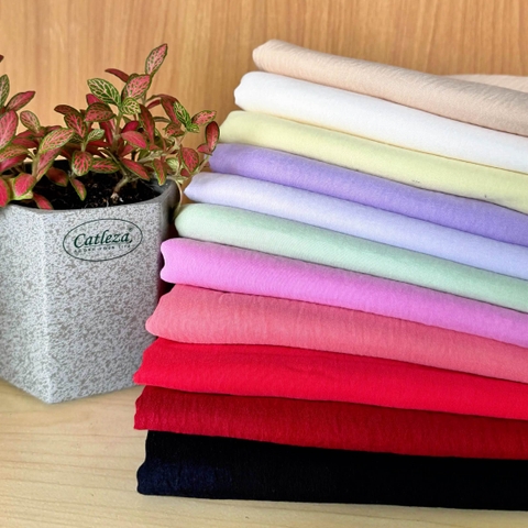 Vải Cotton hàn (đũi lạnh) màu trơn - may áo, bộ, đầm trẻ em và người lớn (dài 1m, khổ 1m5, vải cắt liền)