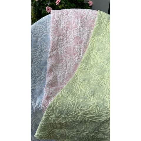 Vải Tafta hoa hồng vân nổi - may đầm, decor, khăn bàn (dài 1m, khổ 1m45, vải cắt liền)