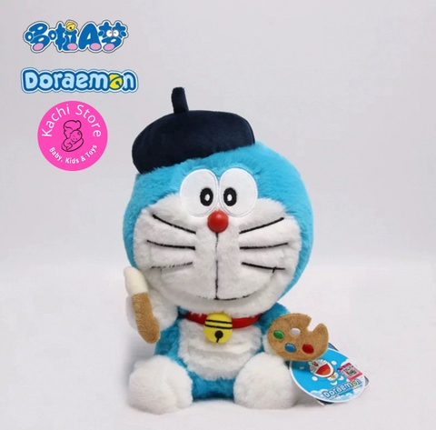 Búp bê Doraemon nhồi bông 22cm, Doremon làm hoạ sĩ