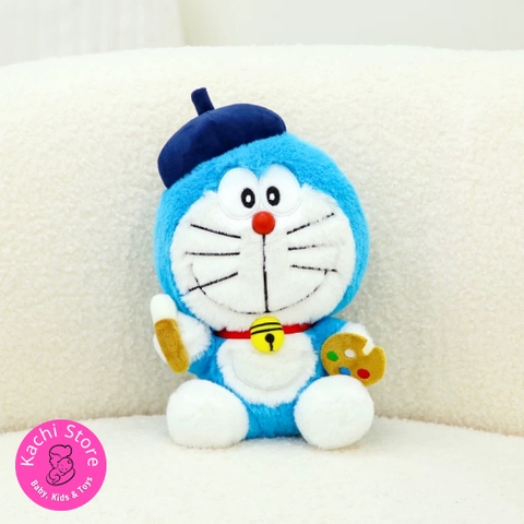 Búp bê Doraemon nhồi bông 22cm, Doremon làm hoạ sĩ