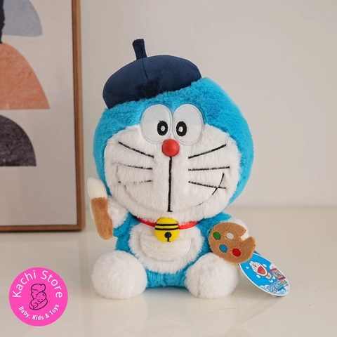 Búp bê Doraemon nhồi bông 22cm, Doremon làm hoạ sĩ