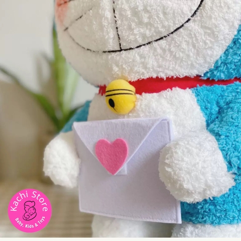 Doraemon cầm bao thư nhồi bông mềm mịn 40cm siêu dễ thương