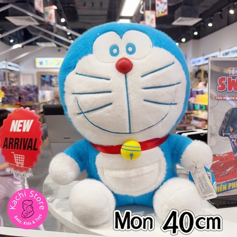 40cm Gấu bông Doraemon Doremon lông mềm mịn (dáng ngồi) size to