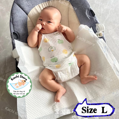 Deeyeo miếng lẻ - Tấm lót thay tã bỉm cho em bé dùng 1 lần chống thấm chống tràn