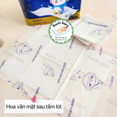 WAI Miếng Lót Chống Thấm Cho Bé Thay Tã Bỉm Wai, Tấm Lót Dùng 1 Lần