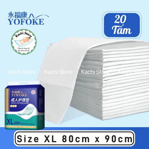 15 tấm đệm lót giường size to 80x120cm (loại dày) cho người già, miếng lót nước tiểu, đệm y khoa thay tã chống thấm