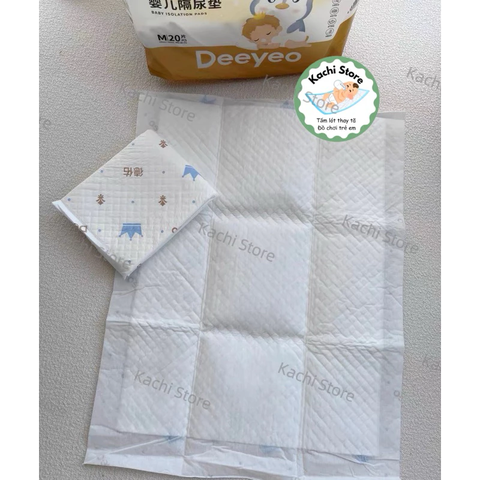 20 miếng - Deeyeo Miếng lót thay tã bỉm chống thấm dùng 1 lần cho bé sơ sinh