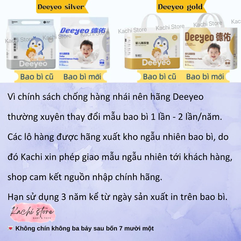 Deeyeo gói Bạc - Tấm lót tã chống thấm dùng 1 lần thay tã bỉm cho bé & mẹ sau sinh