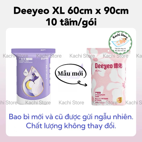 Deeyeo Tấm lót thay tã chống thấm 60x90cm cho bé, tấm lót sản dịch cho mẹ sau sinh, lót giường người già