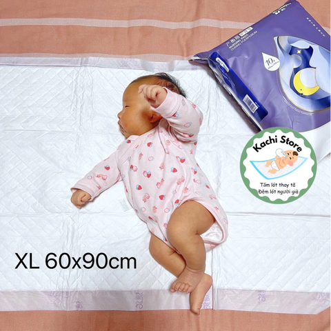 Deeyeo miếng lẻ - Tấm lót thay tã bỉm cho em bé dùng 1 lần chống thấm chống tràn