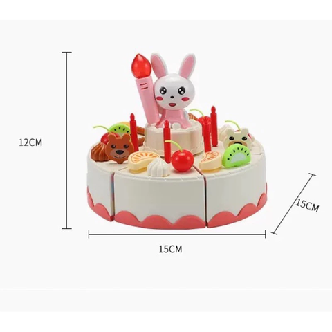 Bộ Đồ Chơi Cắt Bánh Kem Sinh Nhật 43 Món Có Nhạc Và Đèn, đồ chơi giả vờ, đồ chơi nhập vai gia đình cho bé