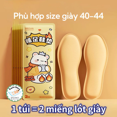 1 Đôi Lót Giày Sưởi Ấm Giữ Nhiệt WECAN tự sưởi ấm bàn chân