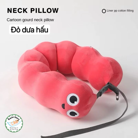 Gối cổ chữ U, gối Foam đàn hồi, gối du lịch xách tay, gối ngủ văn phòng dễ thương