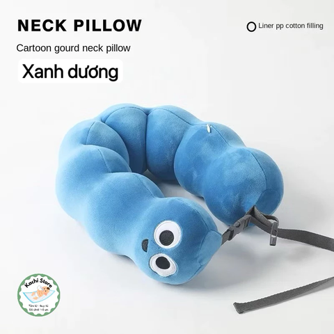 Gối cổ chữ U, gối Foam đàn hồi, gối du lịch xách tay, gối ngủ văn phòng dễ thương