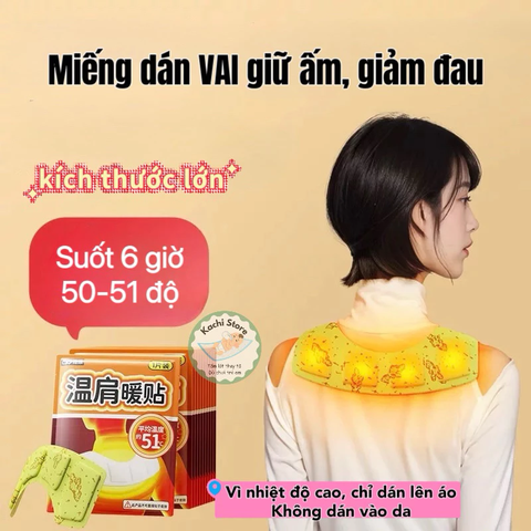Miếng dán siêu lớn làm ấm giảm đau VAI Tinh Dầu Ngải Cứu WECAN
