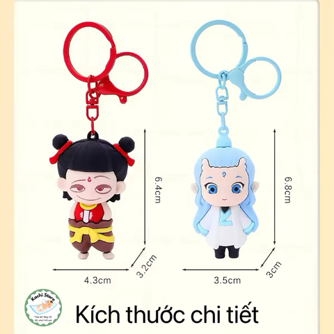 Móc Khóa 3D NATRA NGAO BÍNH siêu dễ thương, móc khoá silicon 3D phụ kiện treo balo, túi xách, điện thoại