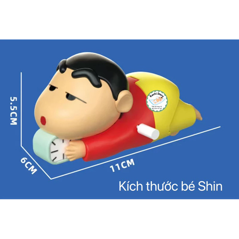 Shin Cậu Bé Bút Chì Dây Cót Shinnosuke Ủn Mông Vặn Cót Shin Chan Nằm Bò, Đồ Chơi Trẻ Em