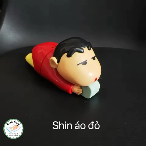 Shin Cậu Bé Bút Chì Dây Cót Shinnosuke Ủn Mông Vặn Cót Shin Chan Nằm Bò, Đồ Chơi Trẻ Em