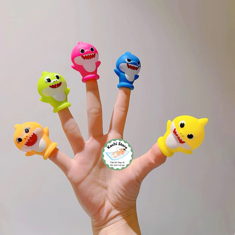 Bộ 5 con rối ngón tay BABY SHARK Đồ chơi gia đình tương tác giáo dục sớm