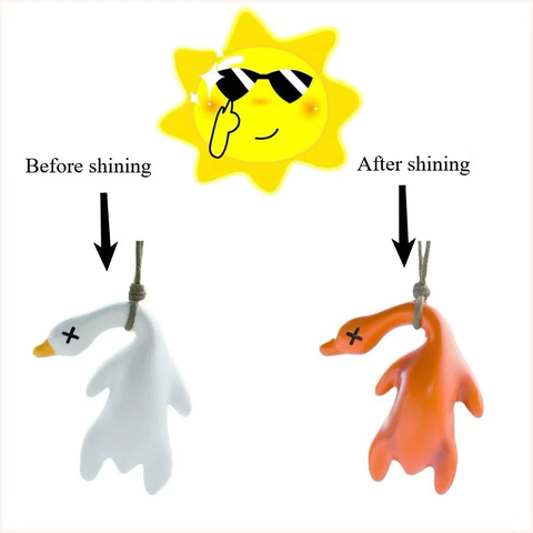 Móc Khoá Vịt Quay Đổi Màu Vui Nhộn, Móc Khóa Sáng Tạo Đồ Chơi Vô Tri