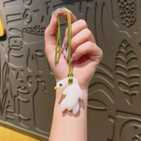 Móc Khoá Vịt Quay Đổi Màu Vui Nhộn, Móc Khóa Sáng Tạo Đồ Chơi Vô Tri