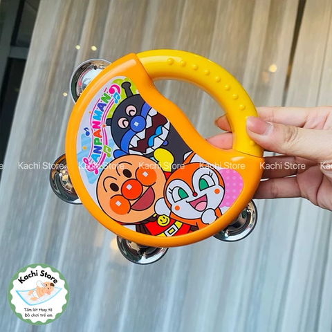 Đồ chơi trống lục lạc cầm tay Anpanman cho bé nhạc cụ mầm non