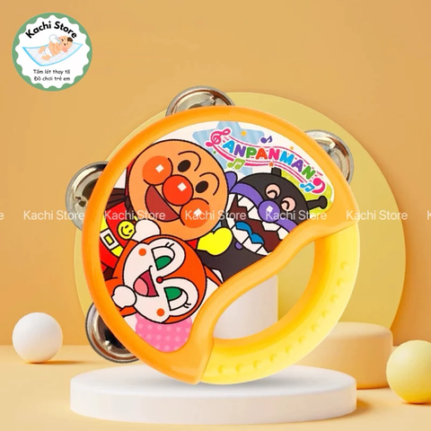 Đồ chơi trống lục lạc cầm tay Anpanman cho bé nhạc cụ mầm non