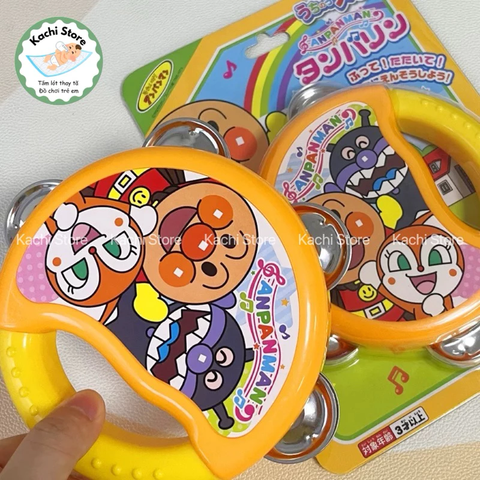 Đồ chơi trống lục lạc cầm tay Anpanman cho bé nhạc cụ mầm non