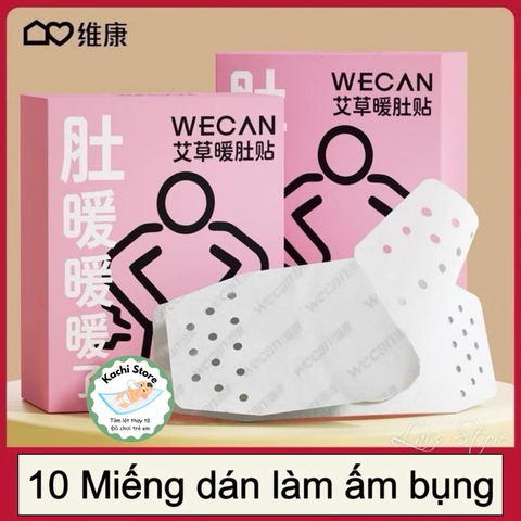 10 miếng dán làm ấm bụng giảm đau bụng kinh WECAN tinh dầu ngải cứu giảm lạnh bụng
