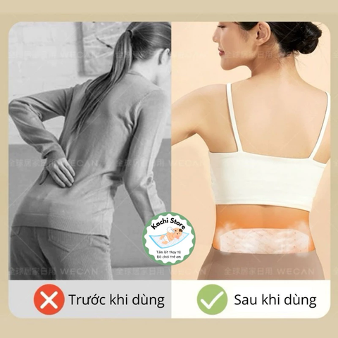 10 miếng dán EO THẮT LƯNG WECAN làm ấm giảm đau thắt lưng, eo tinh chất thảo dược