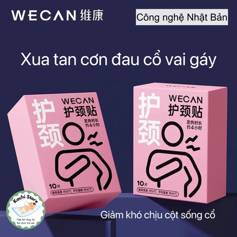 10 miếng dán làm ấm giảm đau CỔ VAI GÁY Tinh Dầu Ngải Cứu WECAN