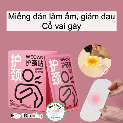 10 miếng dán làm ấm giảm đau CỔ VAI GÁY Tinh Dầu Ngải Cứu WECAN