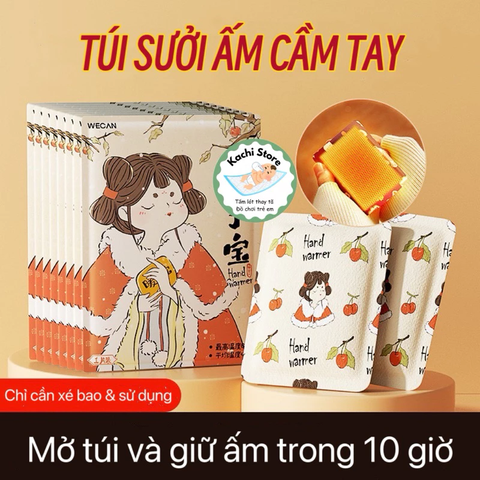 WECAN Túi sưởi ấm giữ nhiệt tinh chất thảo dược, túi sưởi cầm tay dùng 1 lần