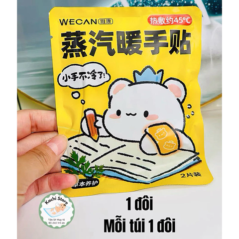 Miếng sưởi ấm tay thảo dược WECAN dùng 1 lần, găng tay giữ nhiệt chống lạnh