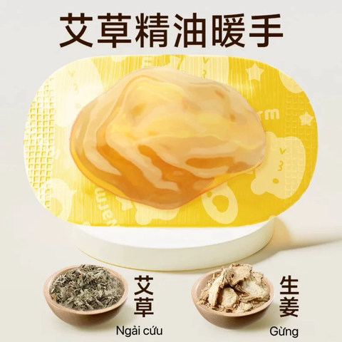 Miếng sưởi ấm tay thảo dược WECAN dùng 1 lần, găng tay giữ nhiệt chống lạnh