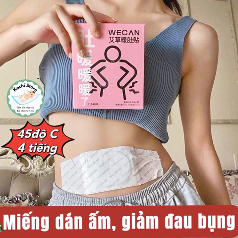 10 miếng dán làm ấm bụng giảm đau bụng kinh WECAN tinh dầu ngải cứu giảm lạnh bụng