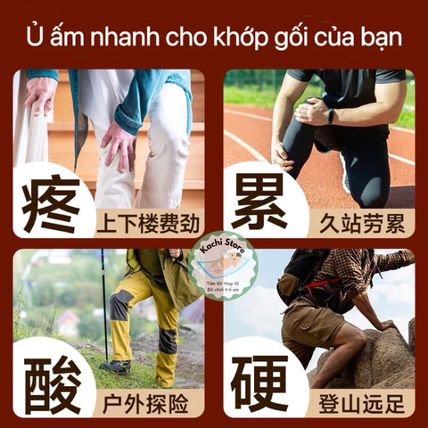 6 miếng dán Đầu Gối WECAN giảm đau khớp gối, nén nóng thảo dược