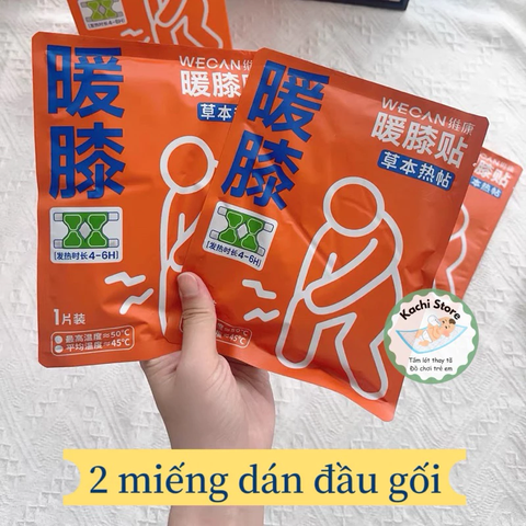 6 miếng dán Đầu Gối WECAN giảm đau khớp gối, nén nóng thảo dược