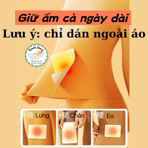miếng dán GIẢM ĐAU BỤNG KINH chườm nóng thảo dược WECAN giảm đau nhức, giữ nhiệt