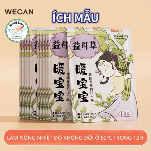 miếng dán GIẢM ĐAU BỤNG KINH chườm nóng thảo dược WECAN giảm đau nhức, giữ nhiệt
