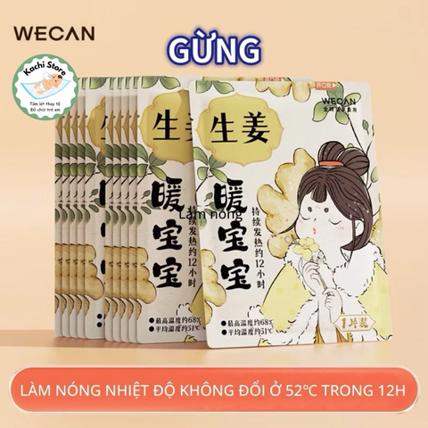 miếng dán GIẢM ĐAU BỤNG KINH chườm nóng thảo dược WECAN giảm đau nhức, giữ nhiệt