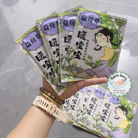 miếng dán GIẢM ĐAU BỤNG KINH chườm nóng thảo dược WECAN giảm đau nhức, giữ nhiệt