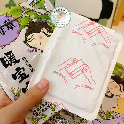 miếng dán GIẢM ĐAU BỤNG KINH chườm nóng thảo dược WECAN giảm đau nhức, giữ nhiệt