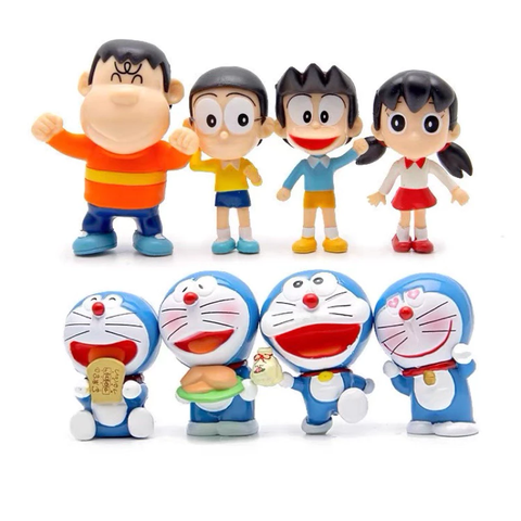Mô hình đồ chơi DORAEMON NOBITA và NHỮNG NGƯỜI BẠN, mô hình trang trí